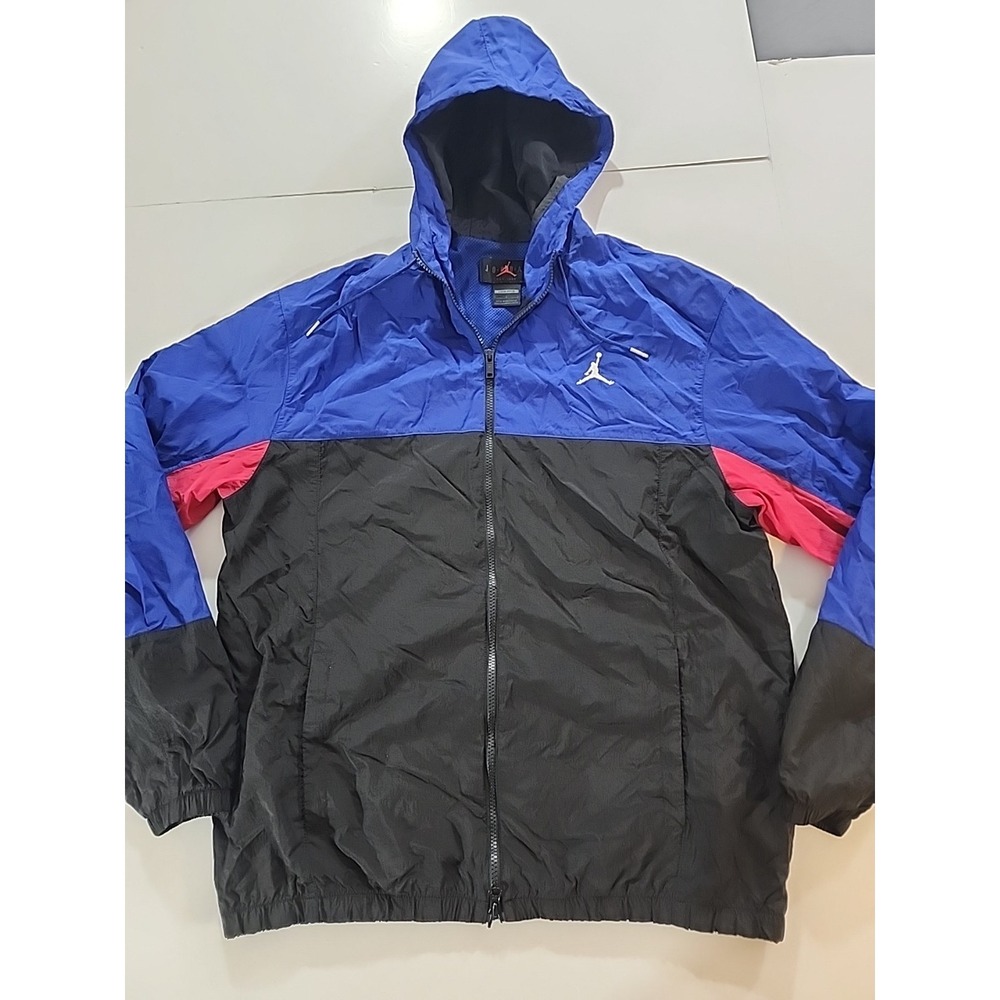 Nike Air Jordan Sport DNA Windbreaker Jacket Men's Large L Loose Fit Blue DJ0252